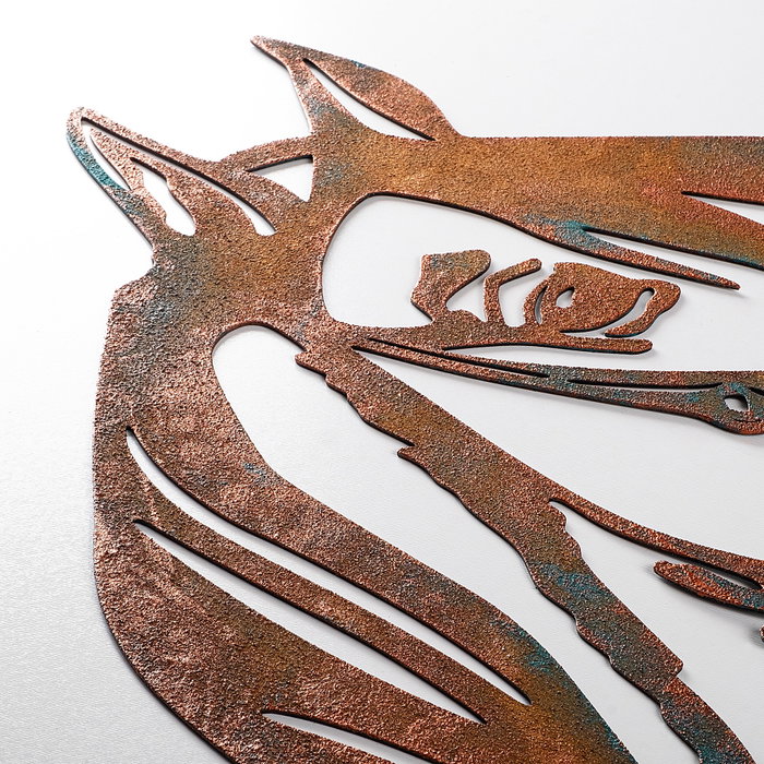 Wallity Horse - 1 Escultura de Pared de Metal Multicolor